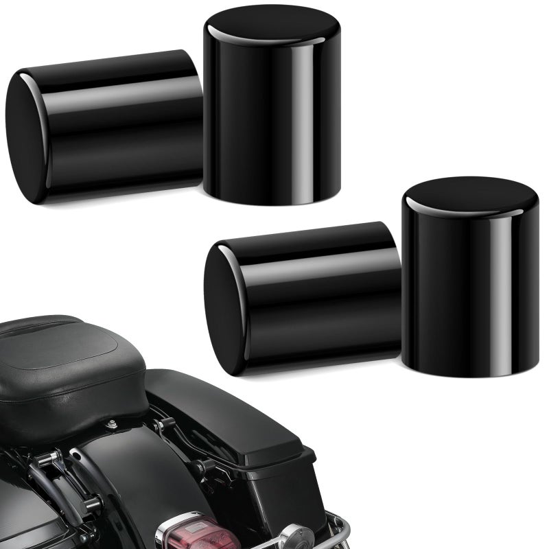 Amazicha 4 PCS Black Docking Hardware Cover Kit Compatible with Harley Davidson Touring Electra Glide Road King Street Glide 2009-later - Image 1